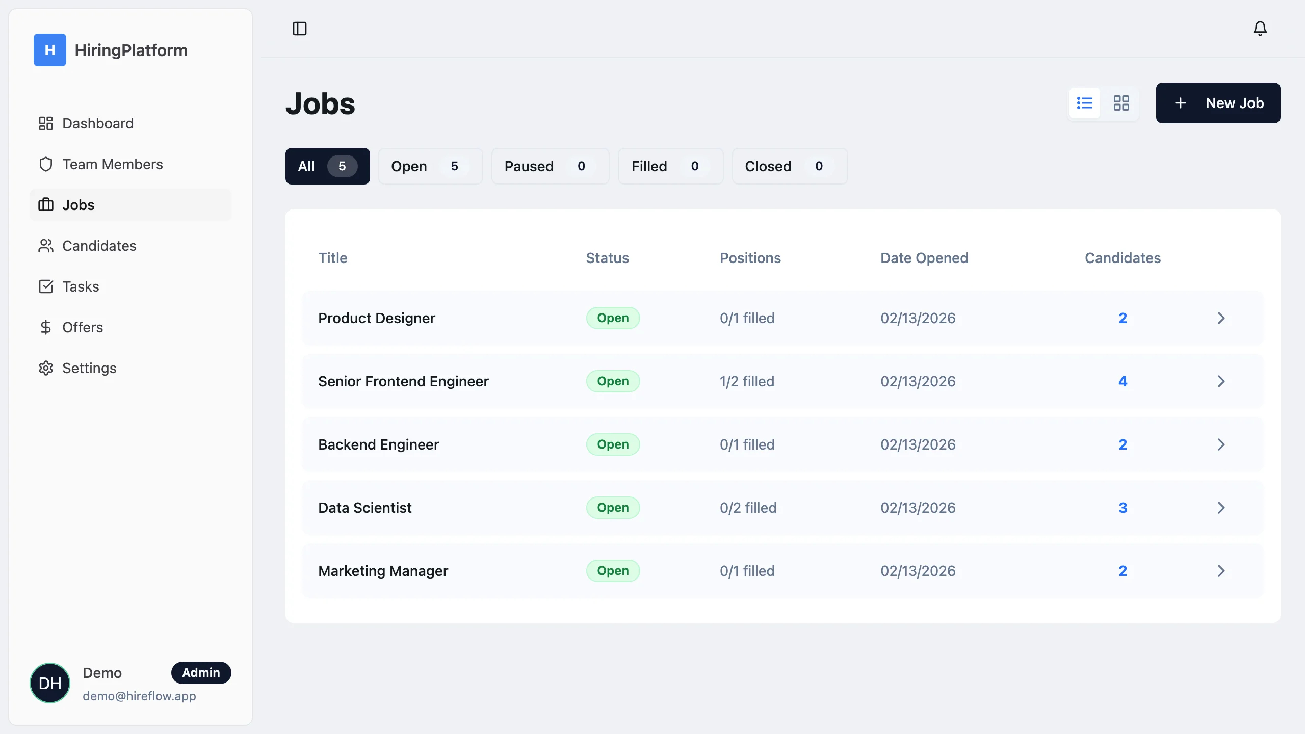Loading preview of HireFlow